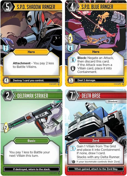 Renegade Game Studios Power Rangers Deck-Building Game S.P.D. Expansion Stackable Cards Strategy 2-4 Players Ages 14+