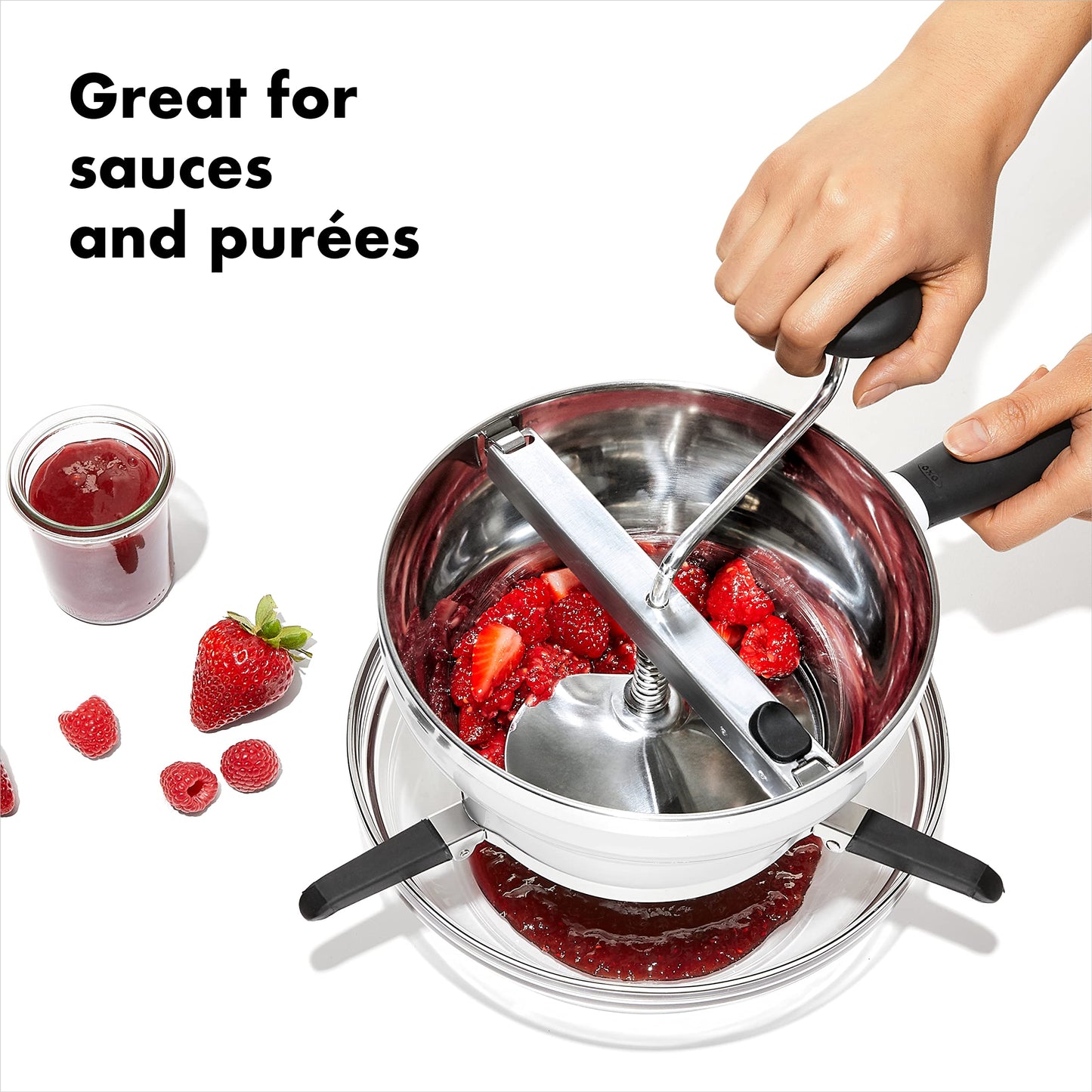OXO Good Grips Stainless Steel Food Mill For Purees,Silver