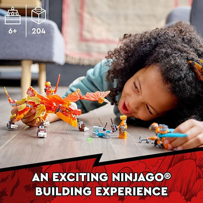 LEGO NINJAGO Kai’s Fire Dragon EVO Toy 71762 for Kids with Cobra &amp Boa Snake Warrior Figures and Kai Minifigure Collectible Mission Banner Series