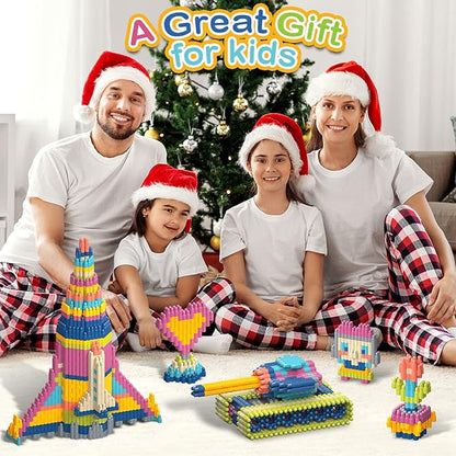 Tigerhu Kids 1120pcs Building Blocks Set Educational STEM Building Toy Construction Block Toys Set Learning Playset Kit for Boys Girls Child Brain Development Preschool Kindergarten Toy Age 3+