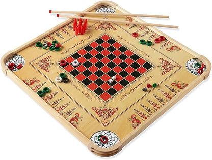 Carrom Board Game Set — Large Board Games for Adults &amp Children — Over 85 Board Games for Family Game Night — All in One Board Game Set