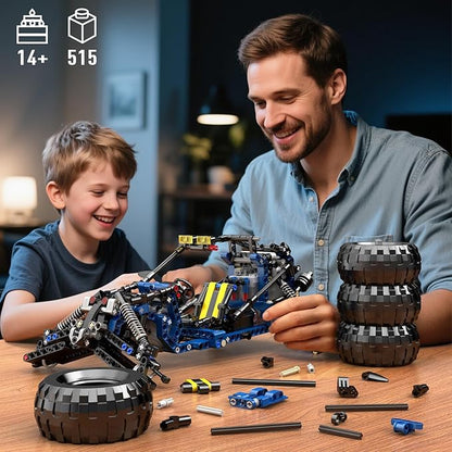 Mould King 18018 Off-Road RC Car Building Sets 515 Pieces Lightning Climbing Car with 2.4GHz Remote &amp APP Control High-Speed RC Buggy Bricks Toy for Boys &amp Adults Ages 8+