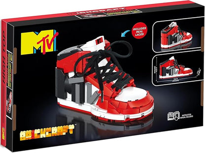Brickcraft Officially Licensed MTV Icon Sneaker with Shoe Laces in Shoe Box Packaging 561 Pieces Multicolored Brick Building Set