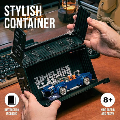 dOMOb Shelby Cobra 427 Car Building Kit – 317 pcs Building Blocks Set w/Container Display Box – Modular Scale 1:32 Model – Bricks Toy for Kids &amp Adults 8+ – for Boys Hobbyist Collector