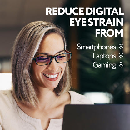 Prospek Blue Light Glasses for Woman and Men – Superior 99% Harmfull Blue Light Blocking Computer Glasses, Anti-Glare Bluelight Reading Glasses, Regular, No Magnification
