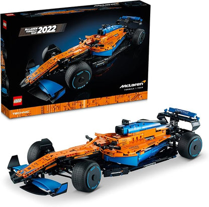 LEGO 42141 Technic McLaren Formula 1 2022 Replica Race Car Model Building Kit F1 Motor Sport Set Birthday Gift Idea for Adults Men Women Him Her Husband Collectible Home Decor