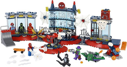 LEGO Marvel Spider-Man Attack on The Spider Lair 76175 Cool Building Toy Featuring The Spider-Man Headquarters Includes Spider-Man Green Goblin and Venom Minifigures