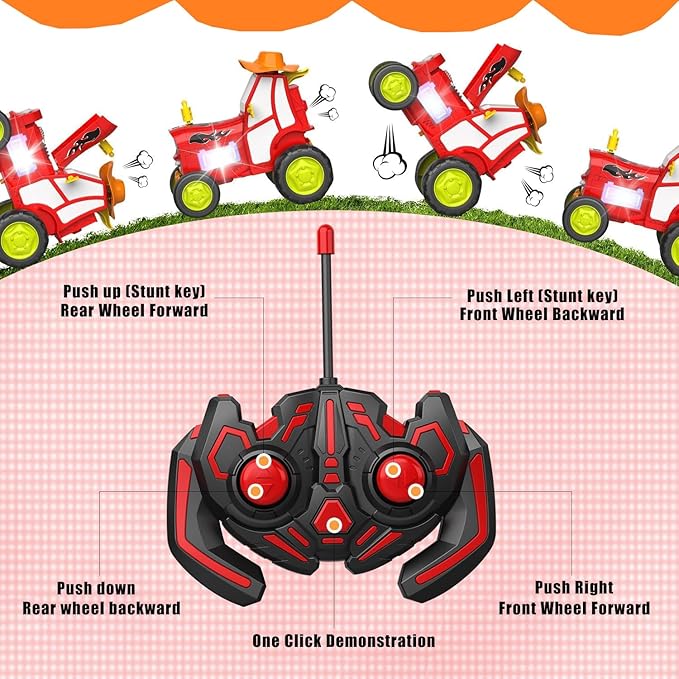 GoolRC Crazy Jumping Car Toys RC Stunt Car with Music Lights Rechargeable Radio Controlled Rocking Cars Toy Christmas Birthday Gift for Teen(Blue)