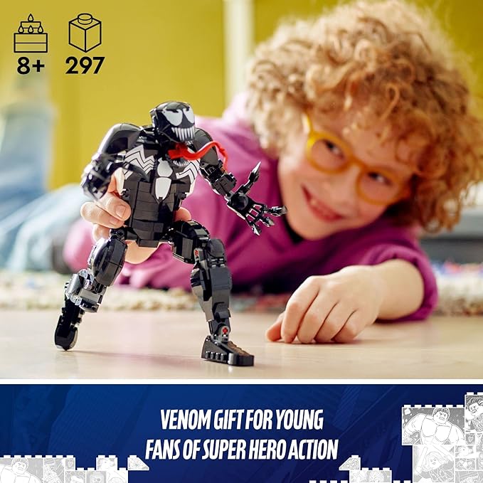 LEGO Marvel Venom Figure 76230 Fully Articulated Super Villain Action Toy Spider-Man Universe Collectible Set Alien Toys for Boys and Girls