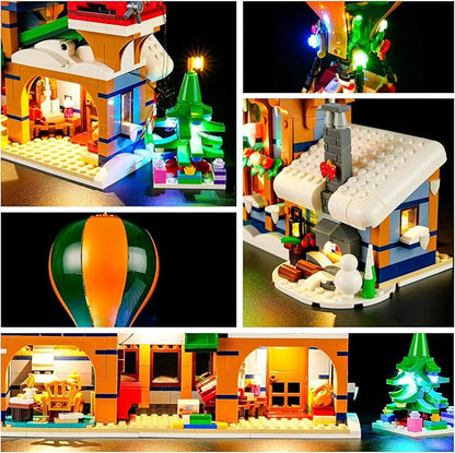 YEABRICKS LED Light for 10339 Icons Santa's Post Office Building Blocks Model (Building Set NOT Included)