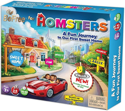 BeFree for HOMSTERS: Family Strategy Board Game – Financial Literacy Career &amp Investing | Ideal for Kids Ages 8–12 (Adult Guidance Suggested) | Learn Smart Decisions &amp Buying Your First Home