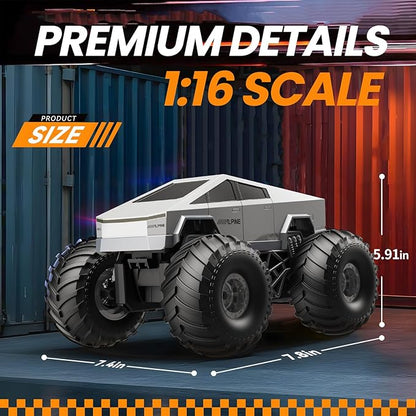 Remote Control Car Cyber RC Truck Toy 1:16 2.4GHz 4WD Off-Road Amphibious Waterproof Monster Truck for All Terrain Kids Birthday Gifts for Boys Girls Age 6 7 8 9 10 11 12 Year Olds