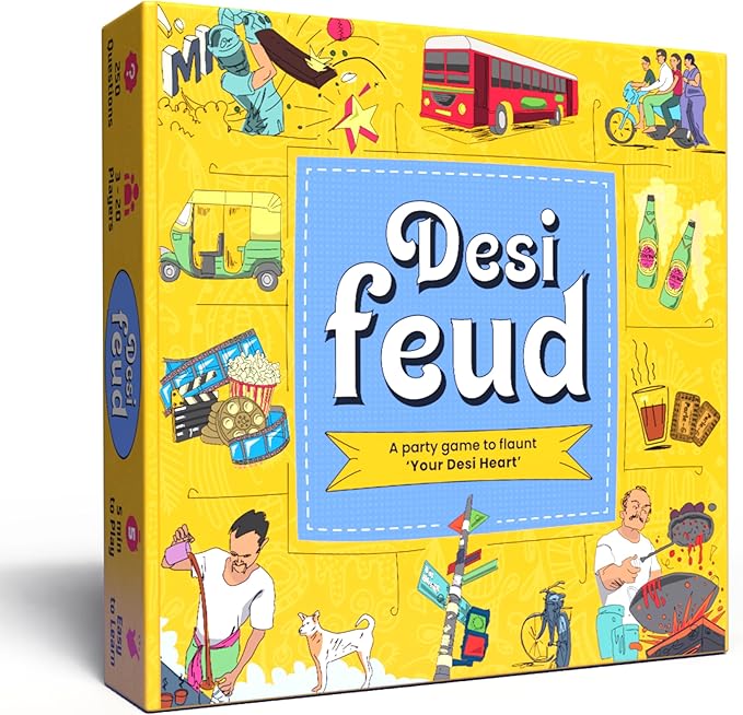 Desi Feud Board Game | Ultimate Survey Gameshow | Fun for Friends &amp Family | Great for House Party Gifting &amp Road Trips | Easy to Play
