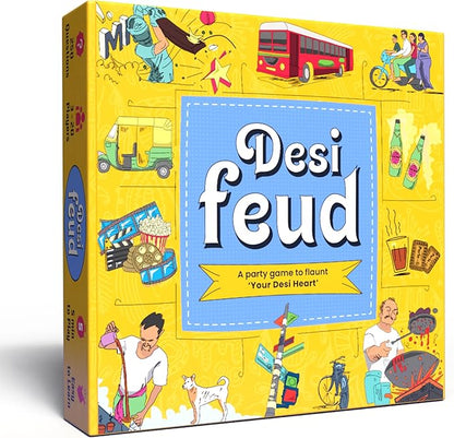 Desi Feud Board Game | Ultimate Survey Gameshow | Fun for Friends &amp Family | Great for House Party Gifting &amp Road Trips | Easy to Play