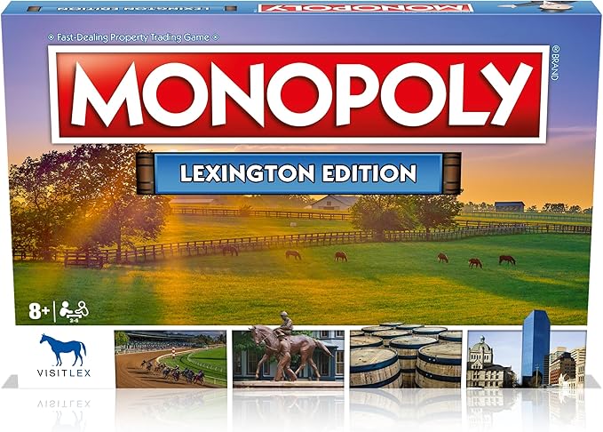 Monopoly Board Game Lexington Edition: 2-6 Players Family Board Games for Kids and Adults Board Games for Kids 8 and up for Kids and Adults Ideal for Game Night