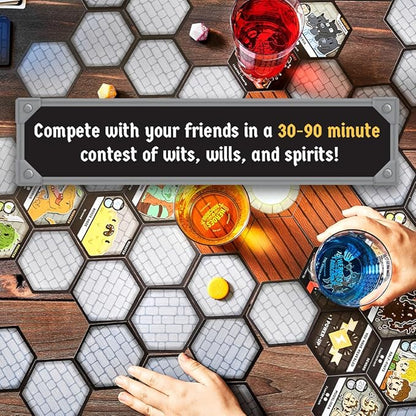 Rollacrit Heroes of Barcadia Board Game – Battle Monsters and Gain Loot with the Liquid Life System