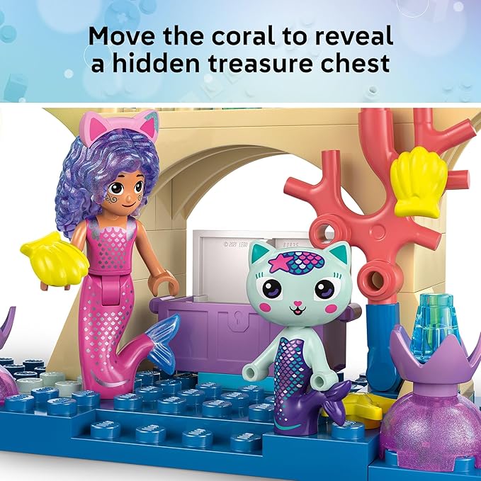 LEGO Gabby’s Dollhouse Mermaid Gabby’s Aquarium Adventure Building Blocks - Pretend Play &amp Learning Toy for Girls &amp Boys Ages 4+ - Includes Mercat Mini Dolls - Gift Idea for Birthdays - 11204