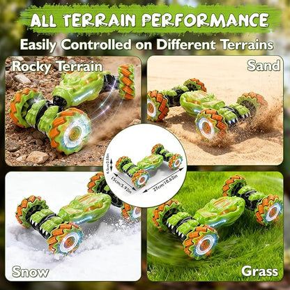Gesture Sensing RC Stunt Car - Birthday for Boys 6 7 8-12 13 14+ Year Old 360 Rotating 4WD Twist Toys Hand Controlled &amp Remote Control with Light &amp Music