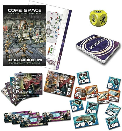 Battle Systems Core Space Galactic Corps Expansion Set - 28mm Miniatures - Board Game -Event Cards -Modular 3D Terrain - Wargaming BSGCSE002