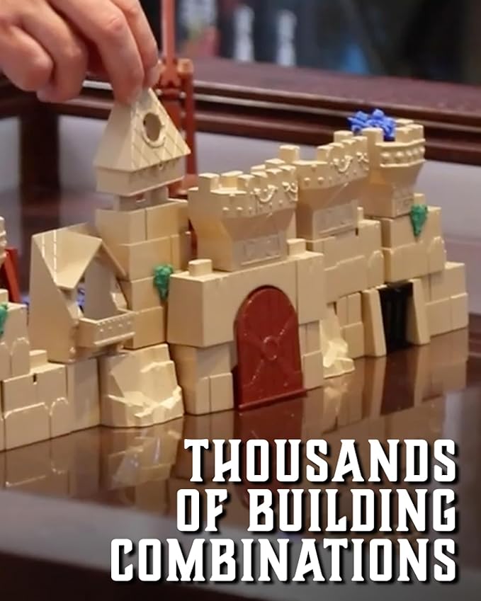 Restoration Games Crossbows and Catapults Fortress War - Dexterity Game for 2 Players - Build Launch and Topple Castles - 20-40 Min Playtime - Ages 7+