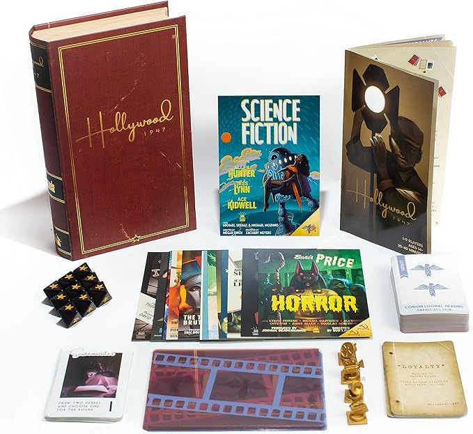 Facade Games Hollywood 1947 Board Game - A Movie Making Game for Friends and Family - A Board Game of Cards Strategy and Deceit for 1-9 Players Ages 14 and Up