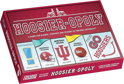 Late for The Sky Indiana University IU-Opoly Campus Edition Family Board Game 2–6 Players College-Themed Property Trading with Tokens &amp Landmarks Great Gift for Students and Alumni