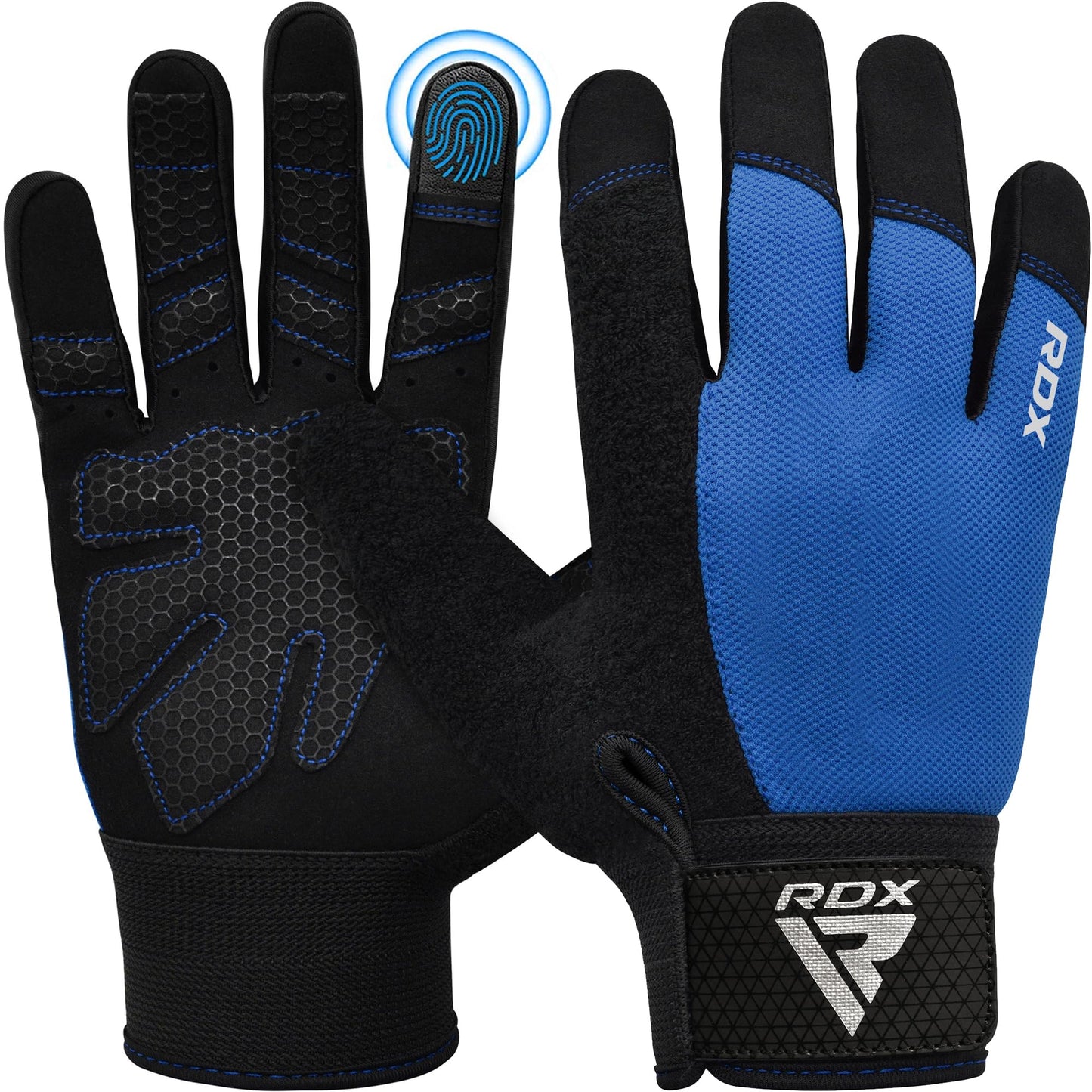 RDX Weight Lifting Gloves Gym Workout, Full Finger Touch Screen, Breathable Anti Slip Padded Palm Protection, Fitness Strength Training Powerlifting HIIT WOD Exercise, Men Women Home Gym Cycling