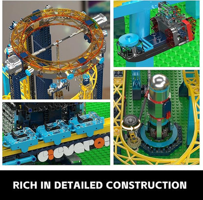 Mould King 11031 Roller Coaster Building Kit Space Elevator Track Construction Blocks Toys with Motors Ideal Gift Toy for Adult (3118 Pieces)