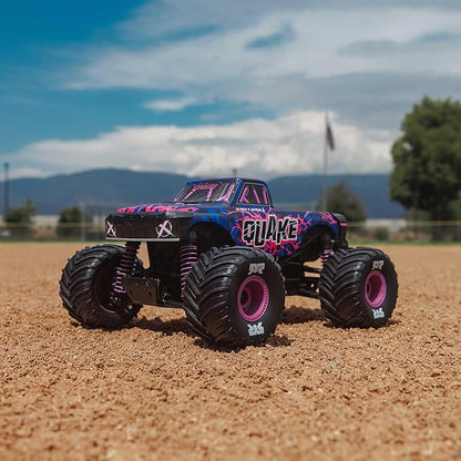 ARRMA RC Truck 1/16 Quake GROM 4X4 RTR Brushed Monster Truck (Battery &amp Charger Included) Purple ARA2137T3