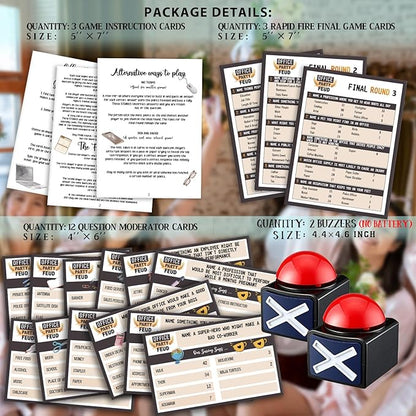 Office Friendly Feud Quiz Family Feud Quiz Office Party Games Team Building Games Feud Trivia Quiz (with 2 Buzzers)