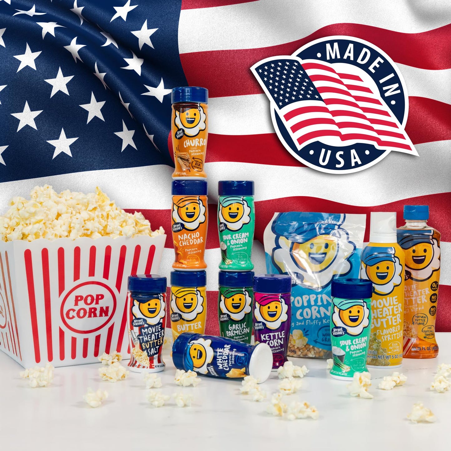 Kernel Season's Popcorn Seasoning Mini Jars Variety Pack, 0.9 Ounce (Pack of 8)
