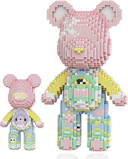 12.6 Princess Teddy Blocks Bear Building Bricks Set - Micro Figure for Adults - Collectible Home Decor for Bedroom or Office - Screen-Free Stress Relief - Gift Idea for Girls &amp Women