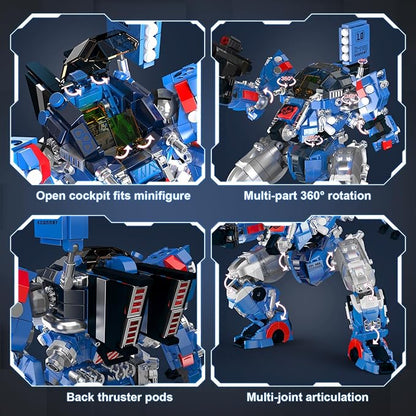 Mould King Mech Building Blocks Set for Adults Science Fiction Robot Model Building Kit with Multiple Weapons Battle Military Style Warrior Collectible for Man (1792 Pieces)