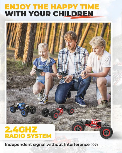 BEZGAR TD141 Remote Control Car - 1:14 Scale 4WD All-Terrains Large RC Cars for Kids 2.4GHz Transformable Stunt Cars Monster Truck Toys Christmas Birthday Gifts for Boys &amp Girls