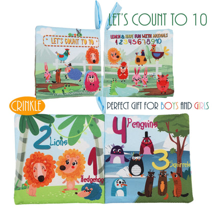 Baby Books Toys Gifts, Touch and Feel Cloth Crinkle Books for Babies,Infant Toddler Baby 0-3-6-12-18 Months, Early Learning Toys 6 to 12 Months 1-2 Years Old, Easter Shower Gift for Boys Girls,6 PCS