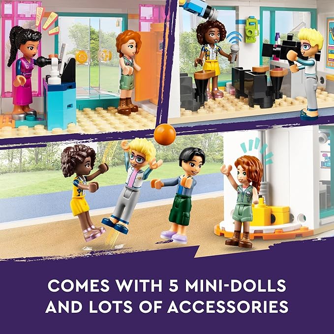 LEGO Friends Heartlake International School 41731 Building Toy with 5 Mini-Dolls and Accessories Pretend Play School Classroom Building Kit Gift for Christmas for Girls Boys and Kids Ages 8 and Up