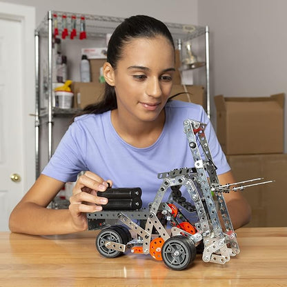 MECCANO Super Construction 25-in-1 Motorized Building Set STEAM Education Toy 638 Parts for Ages 10+