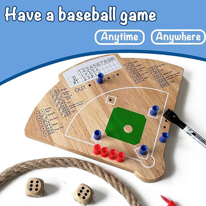 Baseball Board Game Oak Made Leisure Game for Sport Battle Table Game for Family Party Holiday