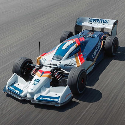 ARRMA RC Race Car 1/7 Limitless 120 8S BLX Speed Machine RTR w AVC White/Blue ARA7816T2