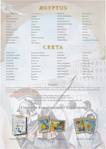 Rio Grande Games Concordia - Aegyptus &amp Creta