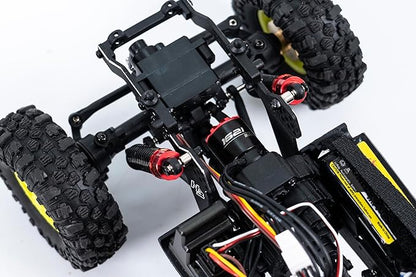 Helidirect HobbyPlus 1/18 RC Crawler - CR-18P PRO Brushless Juice Up Edition RTR w HBW Electronics 2.4GHz 4CH TX - Remote Control Crawler RC Rock 1/18 Full Lock 4WD Off-Road for Adults - Red