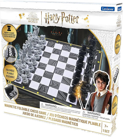 Lexibook - Harry Potter Chess Games Magnetic and Foldable Chess Board 32 Pieces Family Game CGM300HP