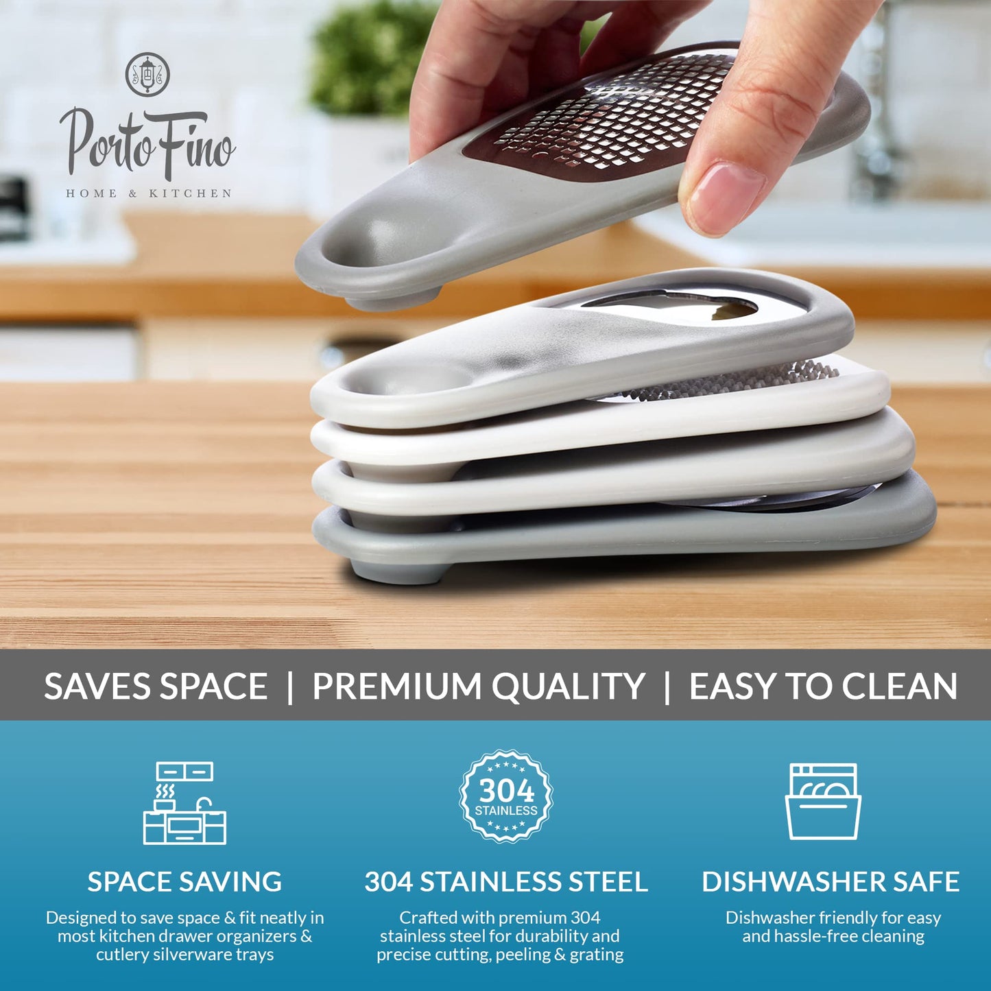 Space Saving Kitchen Gadgets - Kitchen Gadgets Set 5 Pieces - Camper Gifts - RV Gifts - RV Kitchen Accessories - Gifts for RV Owners - RV Gadgets - Dishwasher Safe