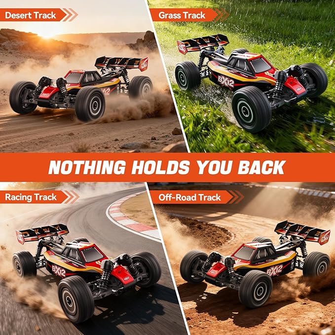 1/12 Brushless RC Cars for AdultsRemote Control Car for Fast Max 50 MPH 4X4 High Speed Racing RC Buggy with 3S 2200 mAh BatteryFast Off-Road RC Truck Suitable as Giftfor Beginner -Yellow