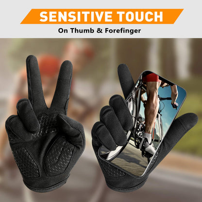 Full Fingers Workout Gloves for Women & Men - Gym Gloves with Extra Grip Foam Padding & Anti-Slip for Fitness, Training & Cycling
