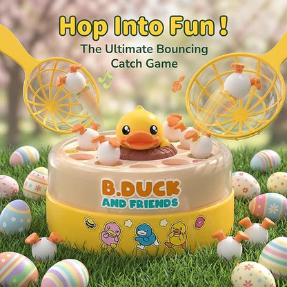 B.Duck Games for Kids Age 4-6 Board Games Bounce and Catch Duck Toys for Kids 4-8 Family Board Games for 5-7 Boys Girls Birthday Gifts Christmas Party Games for Toddlers 3-5