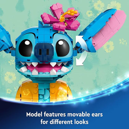 LEGO Disney Stitch Toy Building Kit Disney Toy for 9 Year Old Kids Buildable Figure with Ice Cream Cone Fun Gift for Girls Boys and Lovers of The Hit Movie Lilo and Stitch 43249