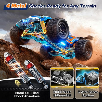 1/16 Brushless Fast RC Cars for Adults - Max 64KM/H Off Road Remote Control Car - High Speed 4X4 All Terrain RC Monster Trucks