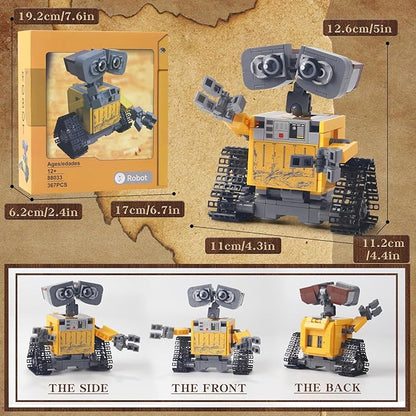 DIY Robot Wall-e Building Blocks Set Compatible with Lego walle SizeGreactive Minifigure Robots Model Display Toy ArchitectureUnique Education Gift Toy for 6+ Kids or Adults