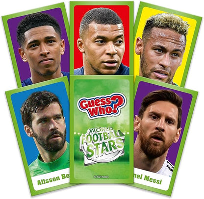 Winning Moves World Football Stars Guess Who? Green Board Game Play with Messi Ronaldo Harry Kane Salah Easy to Setup Gift for Kids Ages 6 and up One Size Fits All